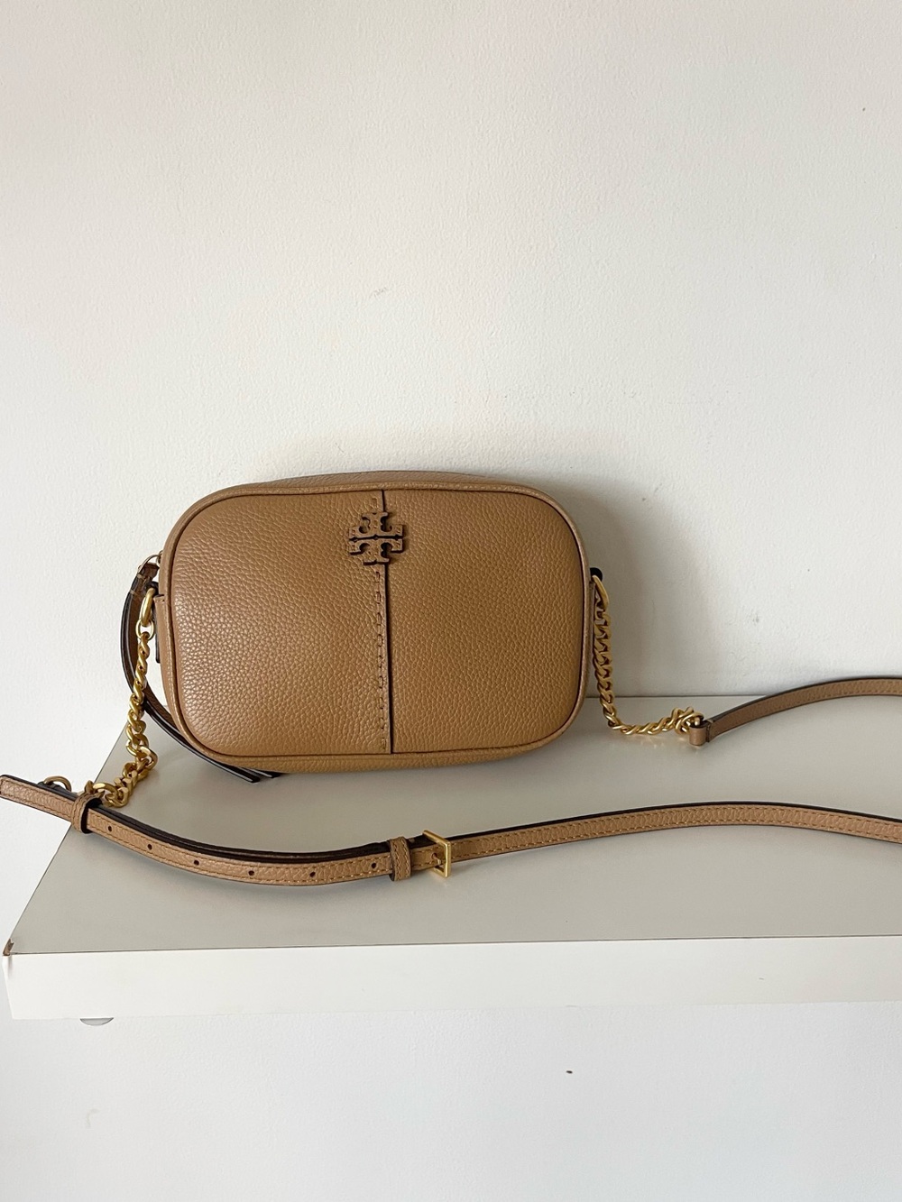 Tory Burch Camel Brown Crossbody Bag